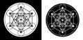 Metatron`s cube symbol, Flower of life, sacred geometry.