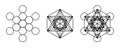 Components of Metatrons Cube, symbol derived from Flower of Life