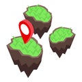 Metaverse air island icon isometric vector. Digital vision