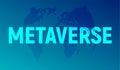 Metaverse background game 3d abstract cyber technology logo. Futuristic neon metaverse background virtual reality.