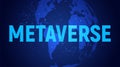 Metaverse background game 3d abstract cyber technology logo. Futuristic neon metaverse background virtual reality.