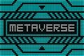 Metaverse blue abstract modern geometric shape technology future interface hud