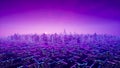 Metaverse city and cyberpunk concept. 3d render Royalty Free Stock Photo