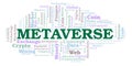 Metaverse cryptocurrency coin word cloud. Royalty Free Stock Photo