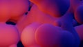 Metaverse 3d render morphing animation pink purple abstract metaball metasphere bubbles art sphere blue background