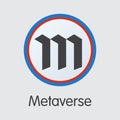 Metaverse - Crypto Currency Pictogram Symbol.