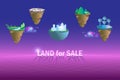 Metaverse land for sale, digital real estate and property investment technology. Virtual reality land for sale in metaverse cyber