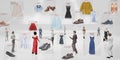 Metaverse online store clothing and footwear stores Avatar with legs Sell items in Metaverse The Sandbox 3D illustration