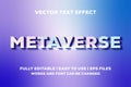 metaverse vector text effect fully editable