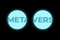 Metaverse. Virtual reality headset ocular