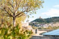 Metekhi Church and monument of King Vakhtang I Gorgasali, Tbilisi. Royalty Free Stock Photo