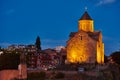 Metekhi orthodox church in Tbilisi georgia