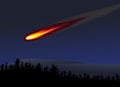 Meteor or fireball Royalty Free Stock Photo