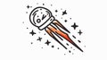 Meteor Icon for Space Exploration - Professional Image of Meteor for Design Projects