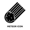 Meteor icon vector isolated on white background, logo concept of