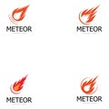 meteor logo vector template design