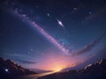 Meteor Shower Magic: Mesmerizing Shooting Star Background Royalty Free Stock Photo