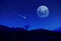Meteor shower Royalty Free Stock Photo