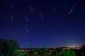 The meteor shower of the Perseids Royalty Free Stock Photo