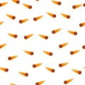 Meteor shower seamless pattern. Hand drawn comets fly background Royalty Free Stock Photo