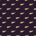 Meteor shower seamless pattern. Hand drawn comets fly background Royalty Free Stock Photo