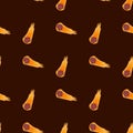 Meteor shower seamless pattern. Hand drawn comets fly background Royalty Free Stock Photo