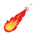 Meteor vector illustration.Flame logo icon