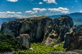 Meteora, a formation of immense monolithic pillars and hills-like huge rounded boulders, Kalambaka, Greece