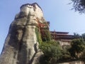 Monastery Atop Sandstone Pillar in Meteora