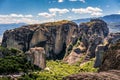 Meteora, Monasteries on Huge Rocks, in Greece Royalty Free Stock Photo