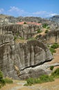 Meteora Monasteries on the rocks. Royalty Free Stock Photo