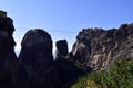 Meteora Monastery behind the shadows Royalty Free Stock Photo