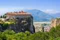Meteora monastery in Greece Royalty Free Stock Photo