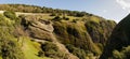 Meteora mountains and rock monasteries in Greece.