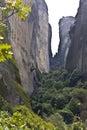 Meteora peaks at Kalambaka, Greece Royalty Free Stock Photo