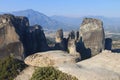 Meteora peaks at Kalambaka, Greece Royalty Free Stock Photo