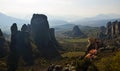 Landscape of Meteora and Kalambaka city, Greece Royalty Free Stock Photo