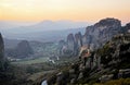 Landscape of Meteora and Kalambaka city, Greece Royalty Free Stock Photo