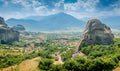 Meteora rocks landscape Royalty Free Stock Photo