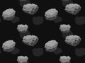 Meteorite Floating in Space Background Seamless Wallpaper