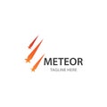 Meteorite ilustration logo