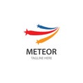 Meteorite ilustration logo