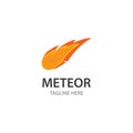 Meteorite ilustration logo