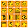 Meteorologic symbols Royalty Free Stock Photo