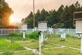 Meteorological equipment\'s , used for monitoring weather Royalty Free Stock Photo