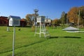 Meteorological station with white meansuring devices