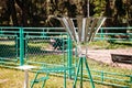 Meteorological Observatory. weather station on summer day close-up. concept of hot weather Royalty Free Stock Photo