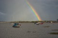 The End of the rainbow across Morecambe Bay, UK.