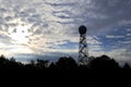 Meteorological radar tower Royalty Free Stock Photo
