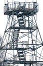 Meteorological station. The construction of the old tower close-up Royalty Free Stock Photo